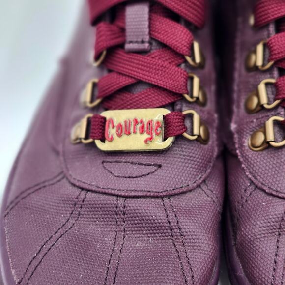 Keds Scout Fabric Lined Waxed Rain Ankle Bootie Burgundy Sneakers Size 7.5 S0048 - Picture 6 of 13